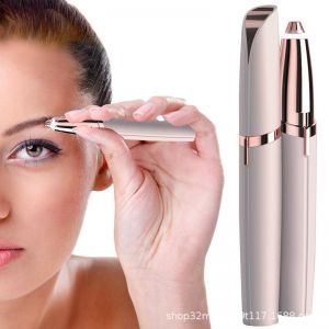 Store1 אלקטרוניקה וכדומה Electric Eyebrow Trimmer Women Mini Eyebrow Shaver Instant Painless Face Brows Hair Remover Epilator Portable Razors