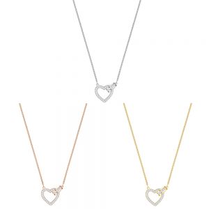 SWA  2019 Years New Lovely Heart-Shaped Lady Clavicle Necklace Valentine&#039;s Day Original Women&#039;s Accessories Fashion Gift