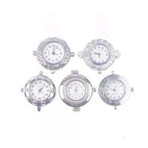Store1 תכשיטים ושעונים FREE SHIPPING 10PCS Mixed Lots of Silver Tone Quartz Watch face Charm Links for Jewelry Making #11607